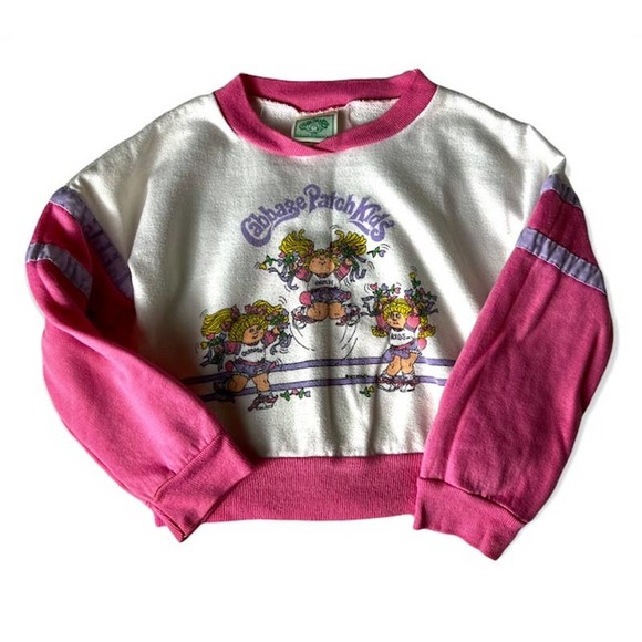 Vintage 80's Cabbage Patch Kids Cheerleader Sweatshirt - Picture 1 of 8